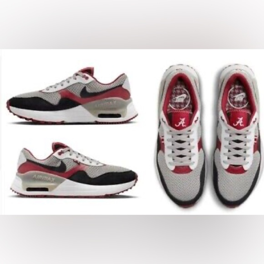New Never Worn Nike Air Max Systm University of Alabama Crimson Tide Size 11